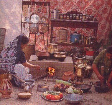 A typical Kashmiri Kitchen