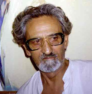 Triloke Kaul,artist-Painter,photo-Kapil Kaul 1995 Jammu